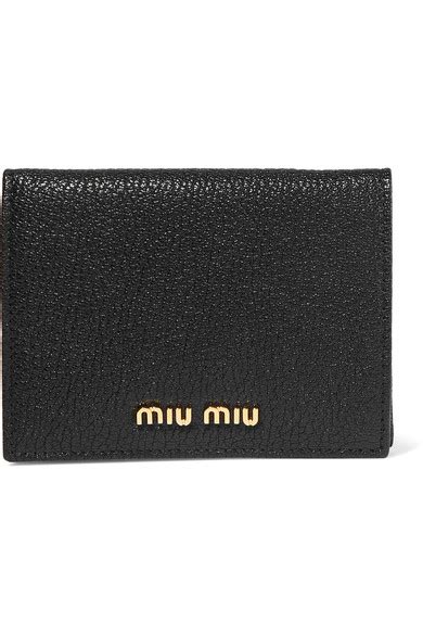 miu miu textured leather wallet|Wallets, Cardholders And Pouches .